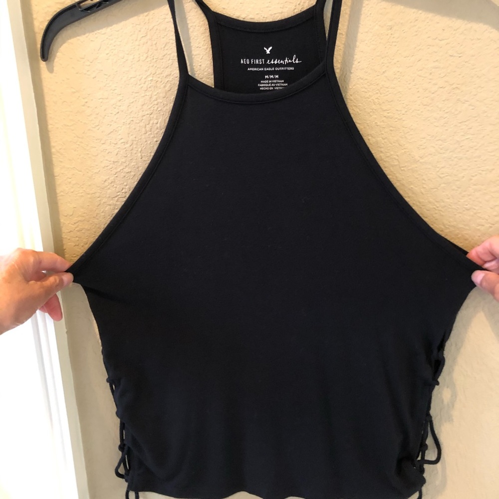 Black soft tank top